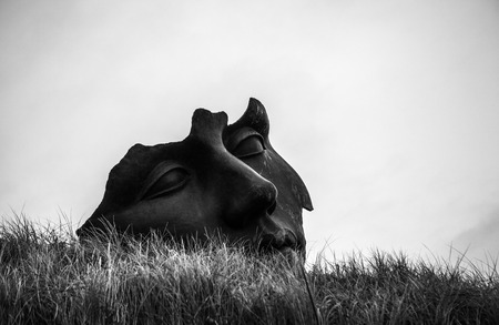 HAGUE, NETHERLANDS - OCTOBER 22, 2015: Famous abstract sculptures on Den Haag - city of Holland.のeditorial素材
