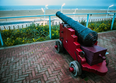 Seaside promenade and pier of Scheveningen in The Hague, Netherlandsのeditorial素材
