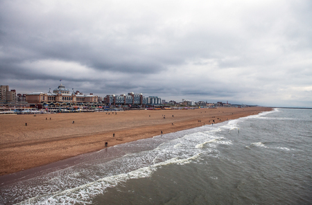 Autumn Beach in the Hague, Netherlands.のeditorial素材