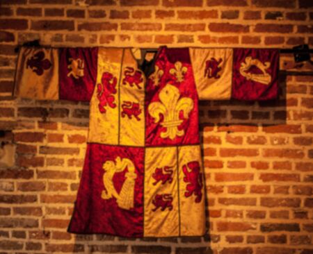 Medieval monarch clothes. Blurred photo.の写真素材