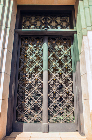Ancient metal door.の写真素材