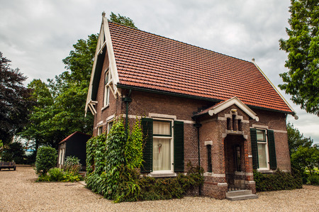 Traditional house close-up. Amsterdam - Netherland.のeditorial素材