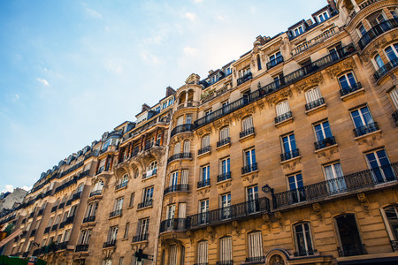 Traditional architecture of residential buildings. Paris - France.のeditorial素材
