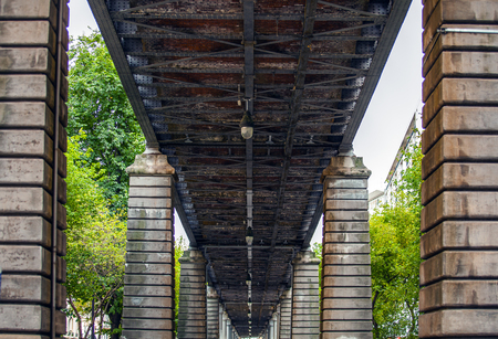 Under bridge in Paris.の写真素材