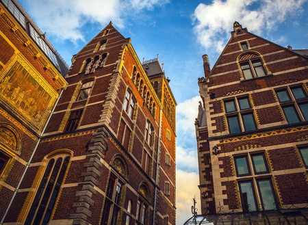 The Rijksmuseum is a Netherlands national museum dedicated to arts and history in Amsterdam. The museum is located at the Museum Square in the borough Amsterdam South, close to the Van Gogh Museum.のeditorial素材