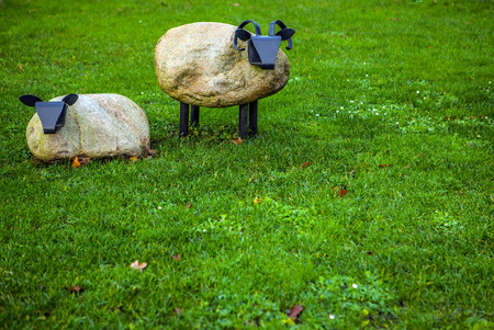Beautiful city park elements close-up.の写真素材