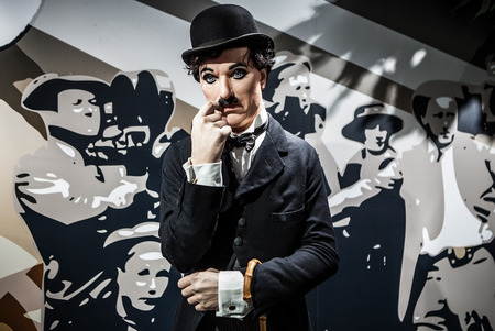 AMSTERDAM, NETHERLANDS - JANUARY 21: Wax famous persons of Madame Tussaud museum on JANUARY 21, 2015 in Amsterdam, Netherlands. It is one of major tourist attraction in Amsterdam.のeditorial素材