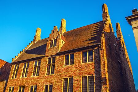 Ancient building of medieval Brugge, Belgium.