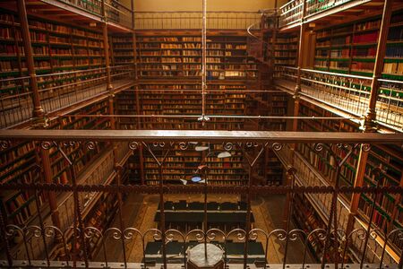 AMSTERDAM, NETHERLANDS - MARCH 15, 2016: Old library of Rijksmuseum, Amsterdam. Library is the largest public art history research place in Holland on March 15, 2016 in Amsterdam - Netherland.のeditorial素材