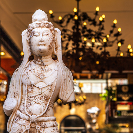 HAGUE, NETHERLANDS - MARCH 8, 2016: Famous city statue of modern Hague (Den Haag) at sunny day on March 8, 2016 in Hague - Netherlands.のeditorial素材