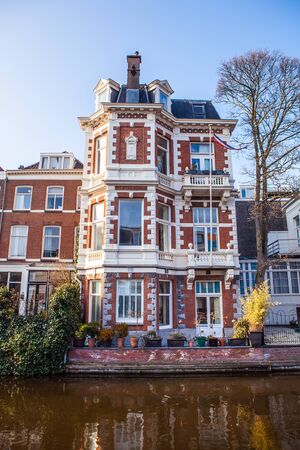 HAGUE, NETHERLANDS - MARCH 8, 2016: Architecture of modern Hague (Den Haag) city center on March 8, 2016 in Hague - Netherlands.のeditorial素材