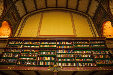 AMSTERDAM, NETHERLANDS - MARCH 15, 2016: Old library of Rijksmuseum, Amsterdam. Library is the largest public art history research place in Holland on March 15, 2016 in Amsterdam - Netherland.のeditorial素材
