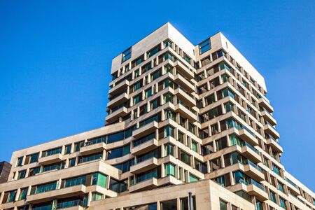 HAGUE, NETHERLANDS - MARCH 8, 2016: Architecture of modern Hague (Den Haag) city center on March 8, 2016 in Hague - Netherlands.のeditorial素材