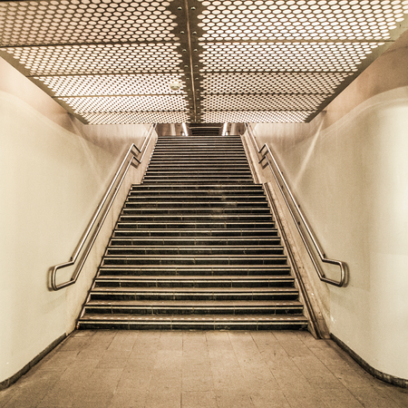 Old stone city staircase.の写真素材