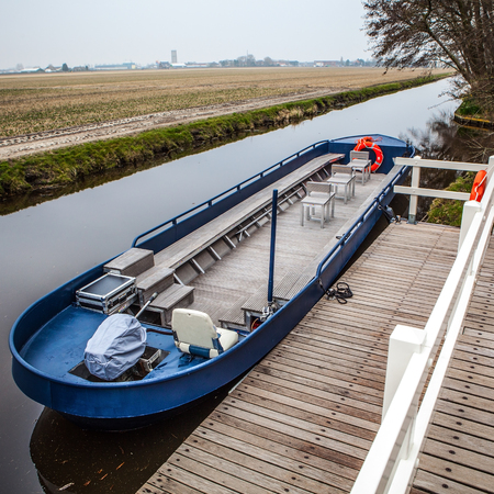 Boat on channel.の写真素材