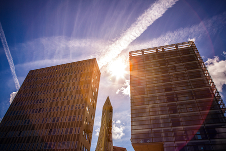 AMSTERDAM, NETHERLANDS - AUGUST 15, 2016: Palace Of Justice In Amsterdam Is A New Landmark Of Western IJ Docks. Amsterdam - Netherlands.のeditorial素材