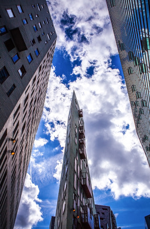 AMSTERDAM, NETHERLANDS - AUGUST 15, 2016: Palace Of Justice In Amsterdam Is A New Landmark Of Western IJ Docks. Amsterdam - Netherlands.のeditorial素材