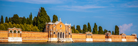 VENICE, ITALY - AUGUST 19, 2016: Panoramic view on the cityscape of Grand Canal on August 19, 2016 in Venice, Italy.のeditorial素材