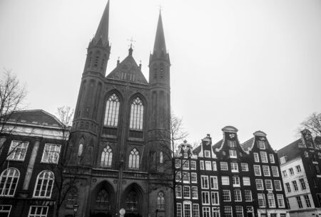 AMSTERDAM, NETHERLANDS - DECEMBER 28, 2016: General landscape views in traditional Dutch church on 28 December in Amsterdam, Holland.のeditorial素材