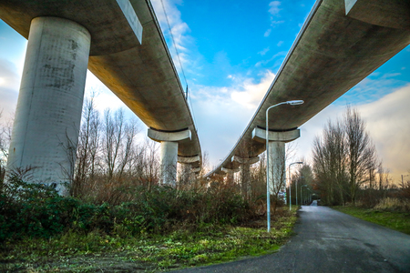 View on railway tracks.のeditorial素材