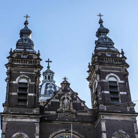 AMSTERDAM, NETHERLANDS - General landscape views in traditional Dutch church in Amsterdam,...