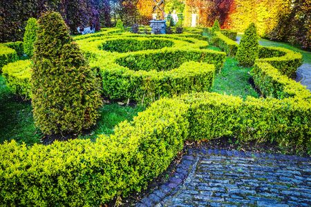 Decorative elements of park design close-up.のeditorial素材