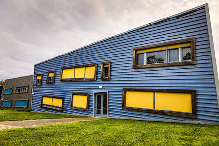 UTRECHT, NETHERLANDS - MAY 28, 2017: Close-up view of Utrecht city famous building. Cityscape and traditional Netherlands architecture. May 28, 2017 in Utrecht - Netherlands.のeditorial素材