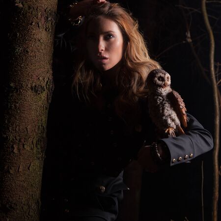 Portrait of beautiful young girl.の写真素材