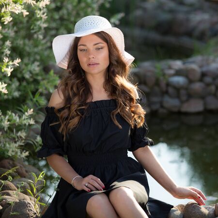 Portrait of beautiful young girl.の写真素材