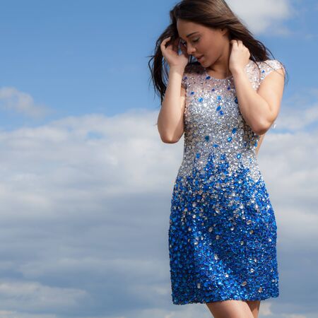 Portrait of beautiful young girl.の写真素材