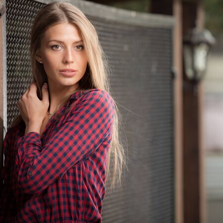 Portrait of beautiful young girl.の写真素材