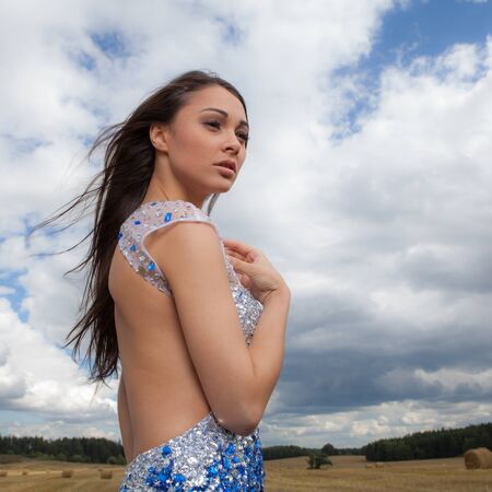 Portrait of beautiful young girl.の写真素材