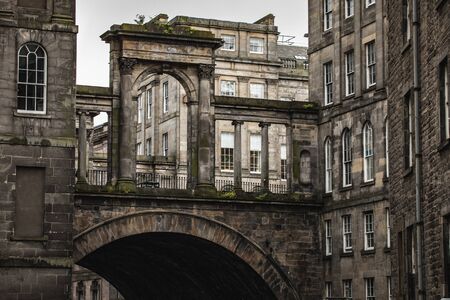 EDINBURGH, UNITED KINGDOM - MAY 30, 2019: Famous central streets and buildings of Edinburgh - the capital of Scotland.のeditorial素材