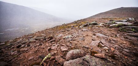 Beautiful scenic landscape of Scotland nature. Panoramic photo.