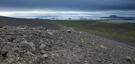 Beautiful scenic wild landscape of Icelandic nature.の写真素材