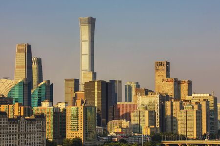 BEIJING, ?HINA - JUNE 01, 2019: Beijing aerial view of famous landmarks from roof topのeditorial素材