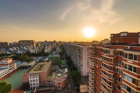 BEIJING, Ð¡HINA - JUNE 01, 2019: Beijing aerial view of famous landmarks from roof topのeditorial素材