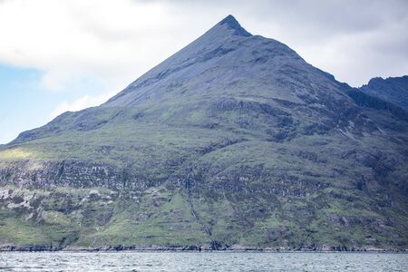 Beautiful mountains landscape of Scotland nature with beautiful evening cloudy sky