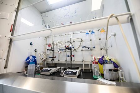 BEIJING, CHINA - JUNE 03, 2019: Modern drug manufacturing laboratory equipment.のeditorial素材