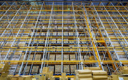 BEIJING, CHINA - JUNE 03, 2019: Modern automation of warehouse production in China.のeditorial素材