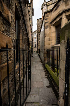 EDINBURGH, UNITED KINGDOM - MAY 30, 2019: Famous central streets and buildings of Edinburgh - the capital of Scotland.のeditorial素材