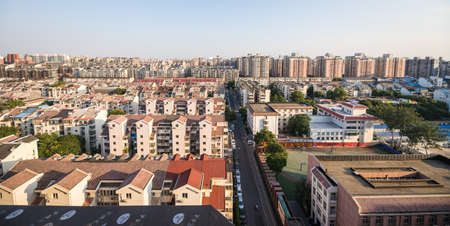 BEIJING, Ð¡HINA - JUNE 01, 2019: Beijing aerial view of famous landmarks from roof top.のeditorial素材