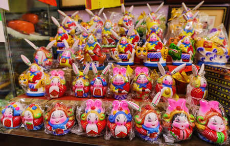 BEIJING, Ð¡HINA - JUNE 03: Traditional souvenirs of street shops.のeditorial素材
