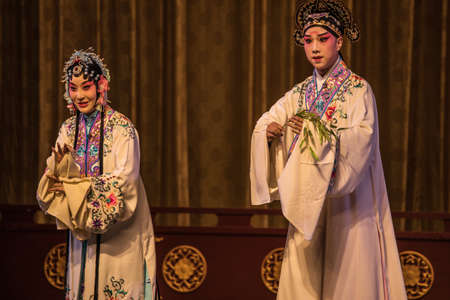 BEIJING, Ð¡HINA - JUNE 01, 2019: Traditional Chinese Opera at Beijing.のeditorial素材