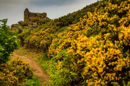 Ancient Scottish medieval buildings and beautiful landscape of traditional nature.の写真素材