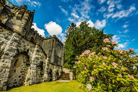 Ancient Scottish medieval buildings and beautiful landscape of traditional nature.の写真素材