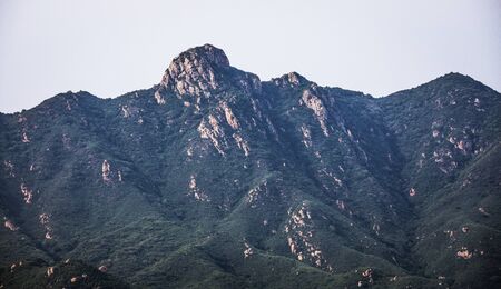 Mountain view from the Great Wall of China.の写真素材