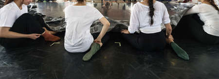BEIJING, Ð¡HINA - JUNE 01, 2019: Ballet troupe training in China.のeditorial素材