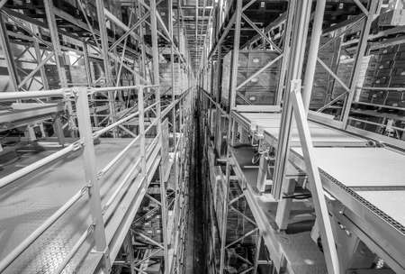 BEIJING, CHINA - JUNE 03, 2019: Modern automation of warehouse production in China.のeditorial素材