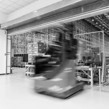 BEIJING, CHINA - JUNE 03, 2019: Modern automation of warehouse production in China.